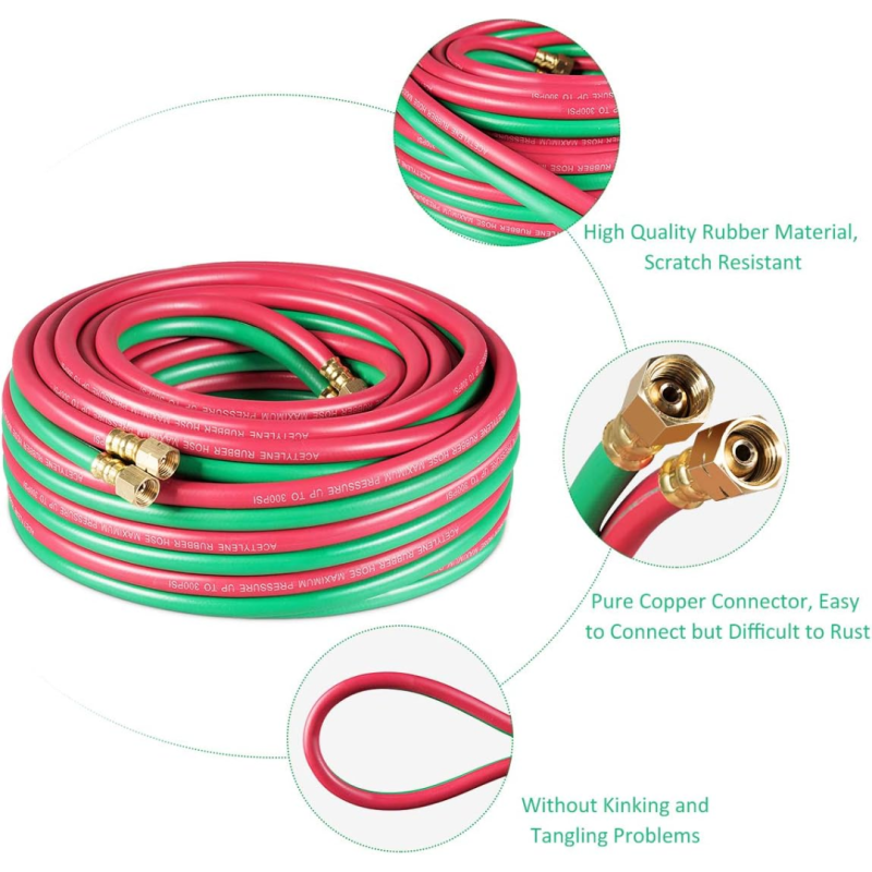 OXY-ACE Tyelene 300-PSI Twin Hose W/Fitting 1/4'' BEST WELDS