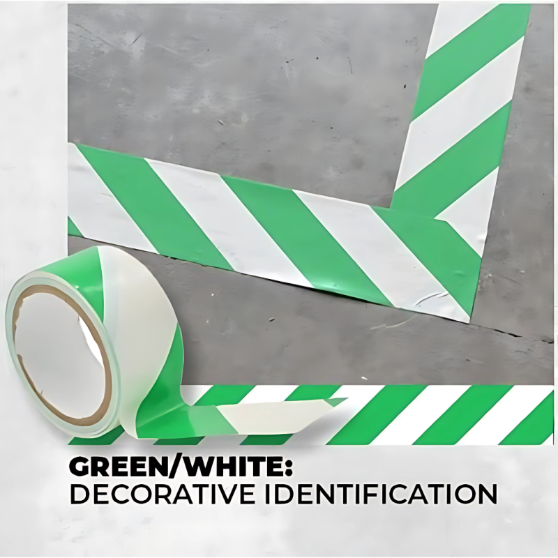 Green/White Safety Warninig Tape