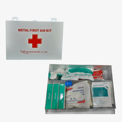 Metal First Aid Kit - 25 Persons