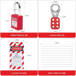 Lockout Tagout Kits,Electrical Security 27Pack Lock Kit,Lockout Station With Loto Devices Locks,Keyed Padlock Hasp,Zip Ties Lockout Tagout Safety Tools For Industrial,Electric Power,Machinery