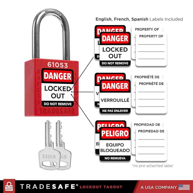 Lockout Tagout Station with Loto Devices - 14 Pack Safety Lock Set, 6 Hasps, 40 Do Not Operate Tags, Lock Out Tag Out Kit Board, Lockout Safety Supply