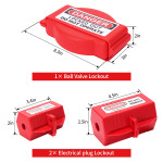 Lockout Tagout Kit - Lockout Set Safety Padlocks Lockout Hasp Breaker Lockout Ball Valve Lockout Steel Cable Lockout Plug