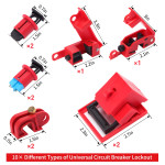 Lockout Tagout Kit - Lockout Set Safety Padlocks Lockout Hasp Breaker Lockout Ball Valve Lockout Steel Cable Lockout Plug