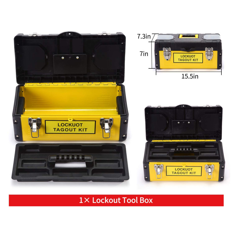 Lockout Tagout Kit - Lockout Set Safety Padlocks Lockout Hasp Breaker Lockout Ball Valve Lockout Steel Cable Lockout Plug