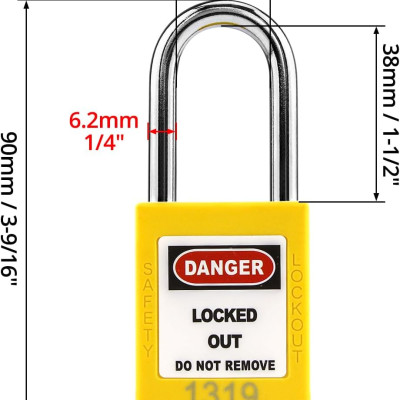 Safety Padlock- Yellow