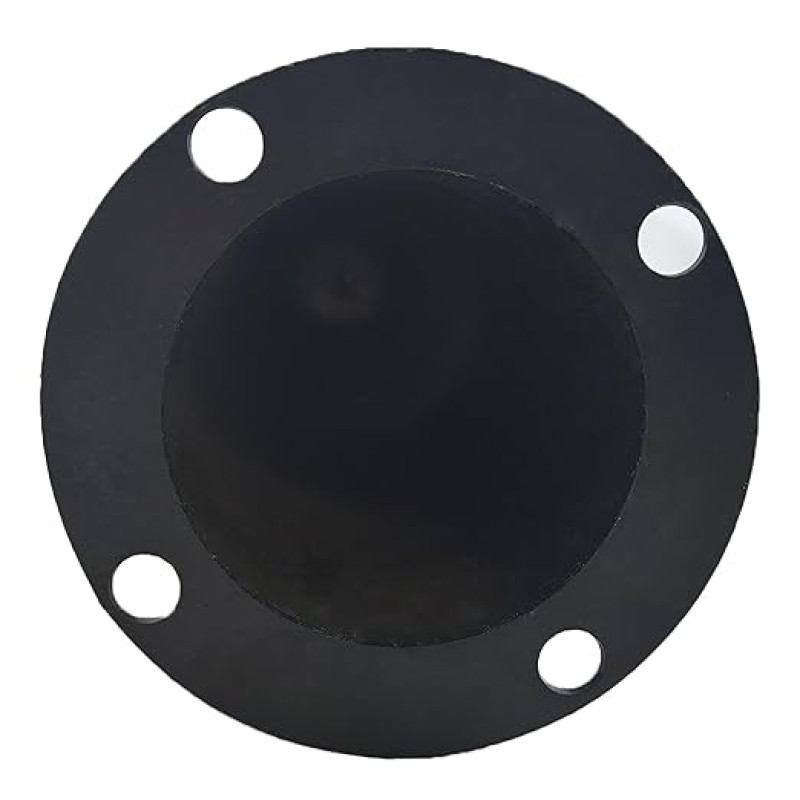 Safety Bollard Post Pipe Cover Parking Barrier Block for Garage Lot with 4 Mount Holes & Bolts, Steel, Black,0.8mm 114mm*75cm