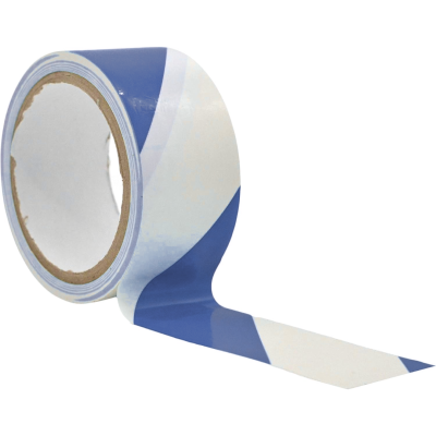 White/Blue Safety Warninig Tape